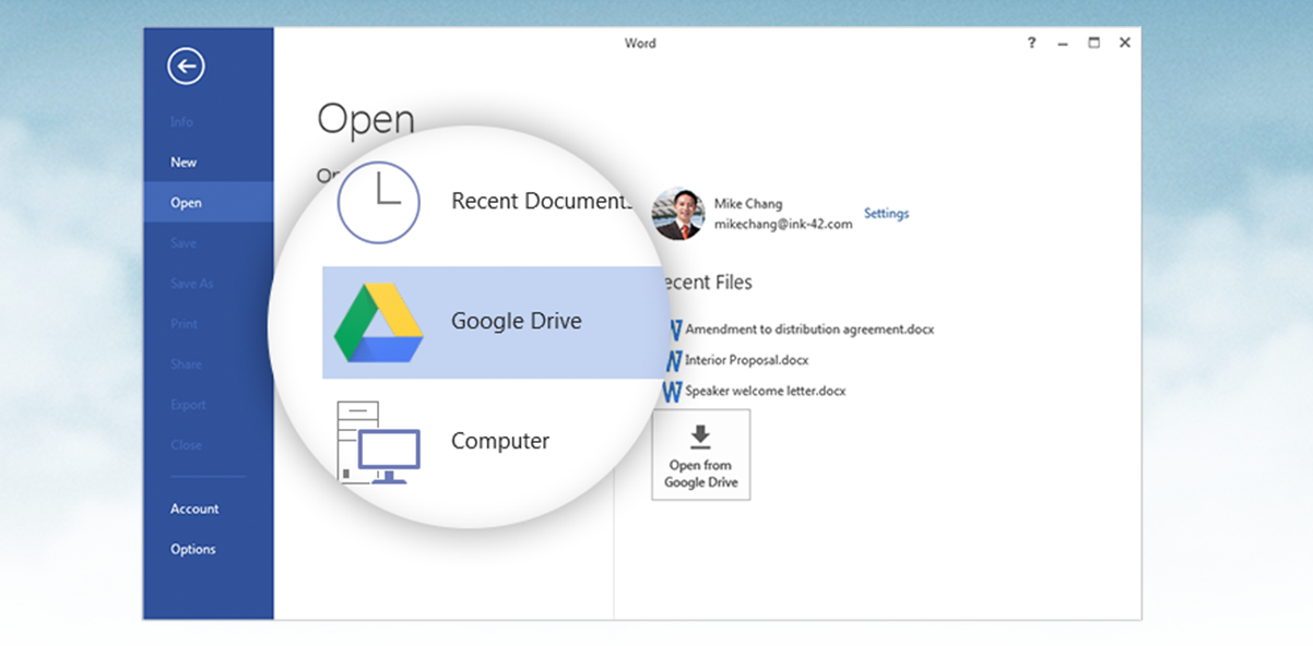 Novo Plugin do Google Drive para Office